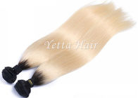 Yumuşak Pürüzsüz Renkli Ombre Saç Uzantıları, 12 - 30 inç Düz Remy Saç Örgü