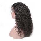 Kadınlar için doğal renk İtalyan siyah insan saçı dalga ön dantel peruk