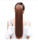 Uzun Düz Ponytails Saç Uzantıları / 100 İnsan Perulu Saç Hiçbir Arapsaçı