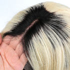 10 Inç 1B / Beyaz Kadınlar Için Sarışın Düz Tam Dantel İnsan Saç Peruk