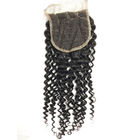 18 inç Perulu sapıkça kıvırcık saç demetleri ile kapatma doğal renk