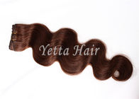 Güzellik 18 inç kahverengi Brezilyalı saç dokuma / çift atkı remy saç