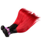 Hiçbir arapsaçı ile uzun saçlar için saç uzatma kırmızı siyah Ombre klip