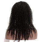 Kinky Kıvırcık Uzun Siyah Lady İçin Dantel Ön İnsan Brezilyalı Saç Peruk