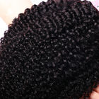 Afro Kıvırcık% 100% Brezilyalı İnsan Virgin Saç Atkı Uzantıları Doğal Renk